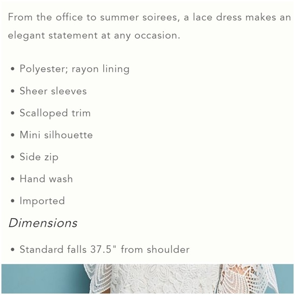 Anthropologie Charleston Scalloped Lace Dress - Picture 5 of 8